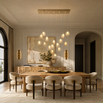 Serenata Hand-Blown Glass Cascading Chandelier 47"