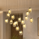 Serenata Hand-Blown Glass Cascading Chandelier 47"