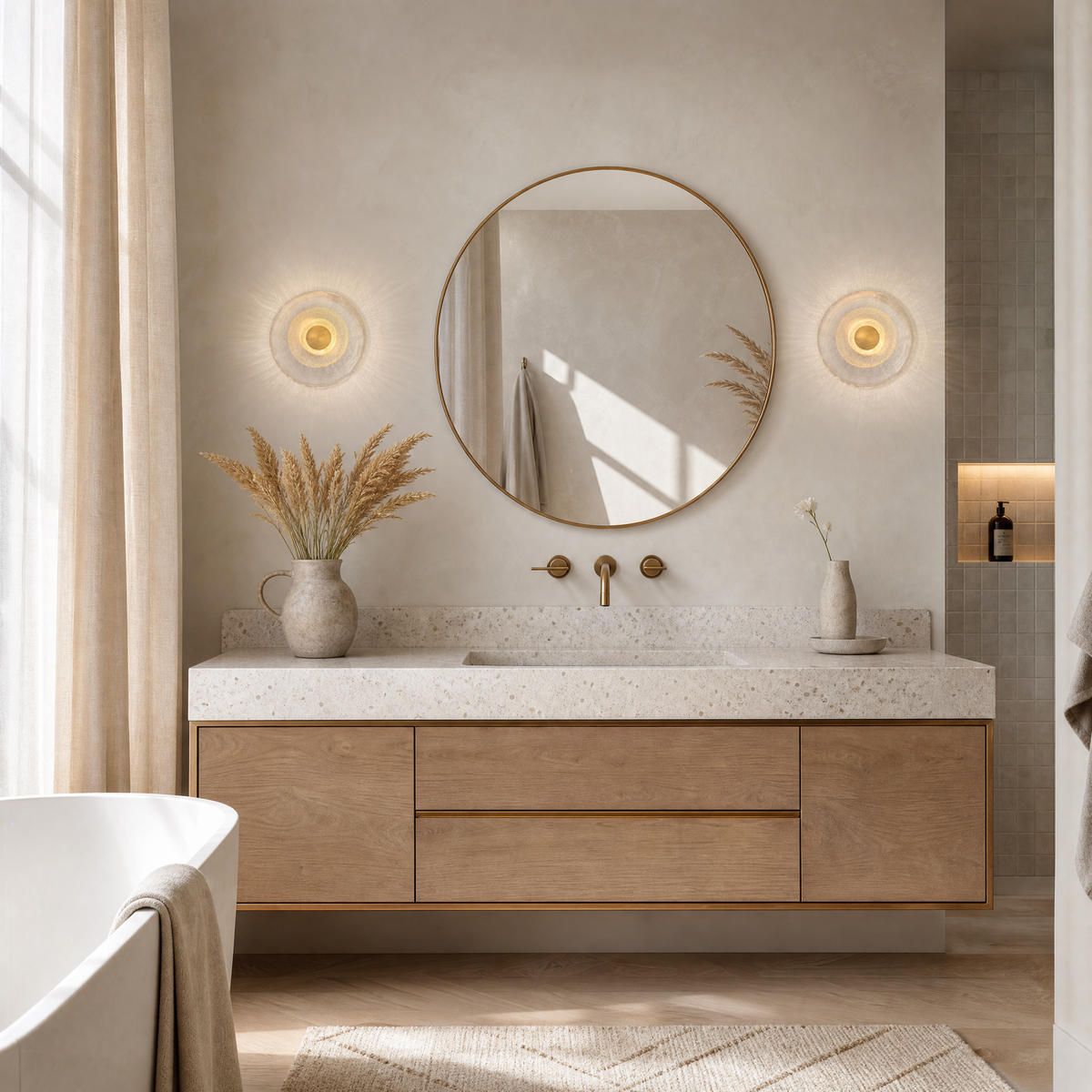 Series Glass Wall Sconce Style D