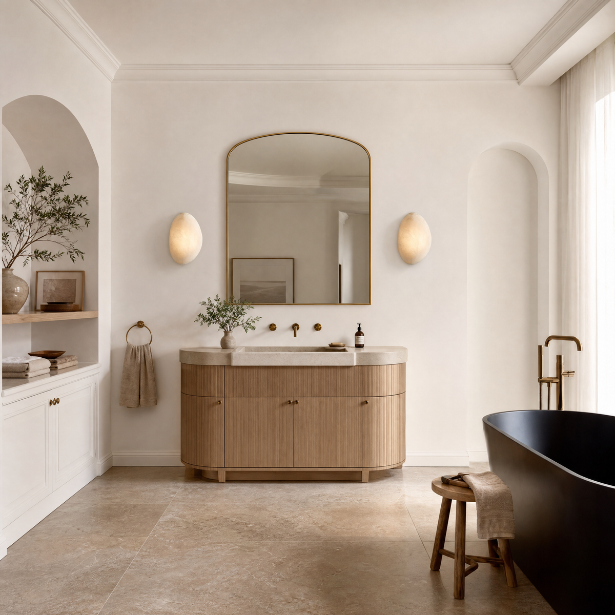 Sfera Alabaster Modern Wall Lamp Light