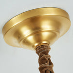 Shell Crystal Chandelier – Brass & Amber Finish, Multiple Heads