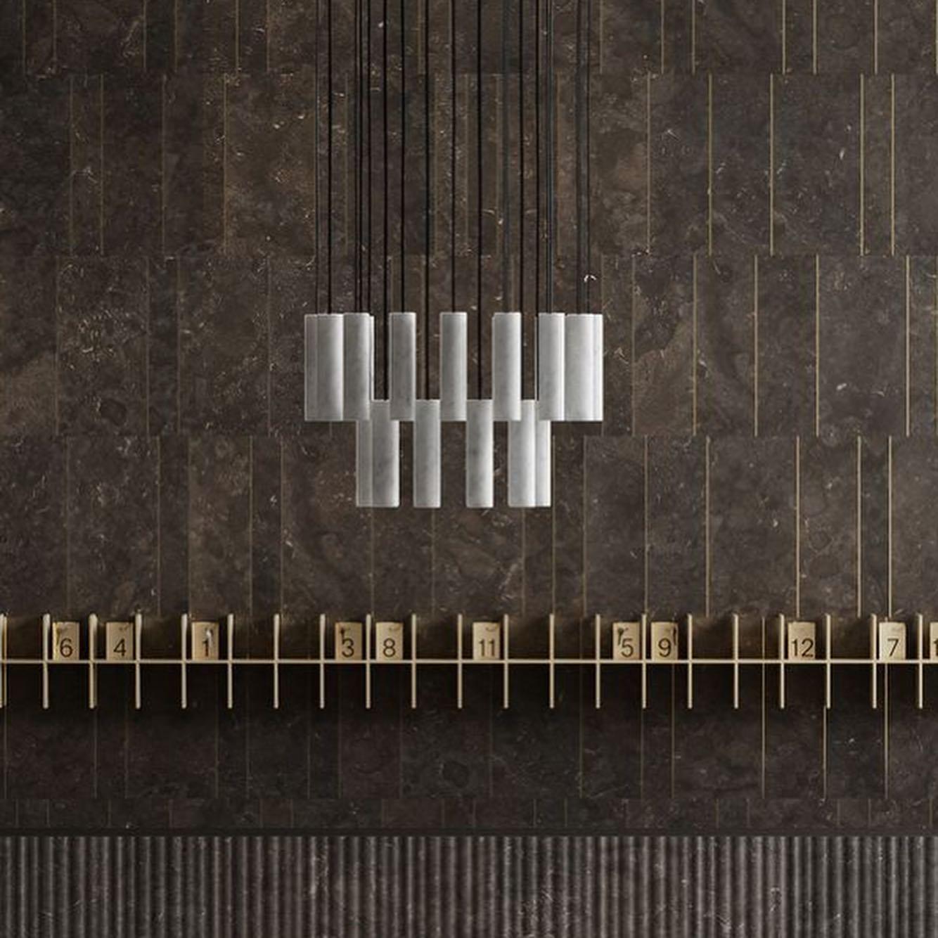 Silo Pendant Light White Alabaster Cylinder Ceiling Lamp