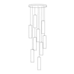 Silo Pendant Light White Alabaster Cylinder Ceiling Lamp