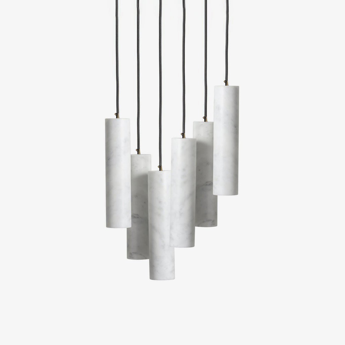 Silo Pendant Light White Alabaster Cylinder Ceiling Lamp