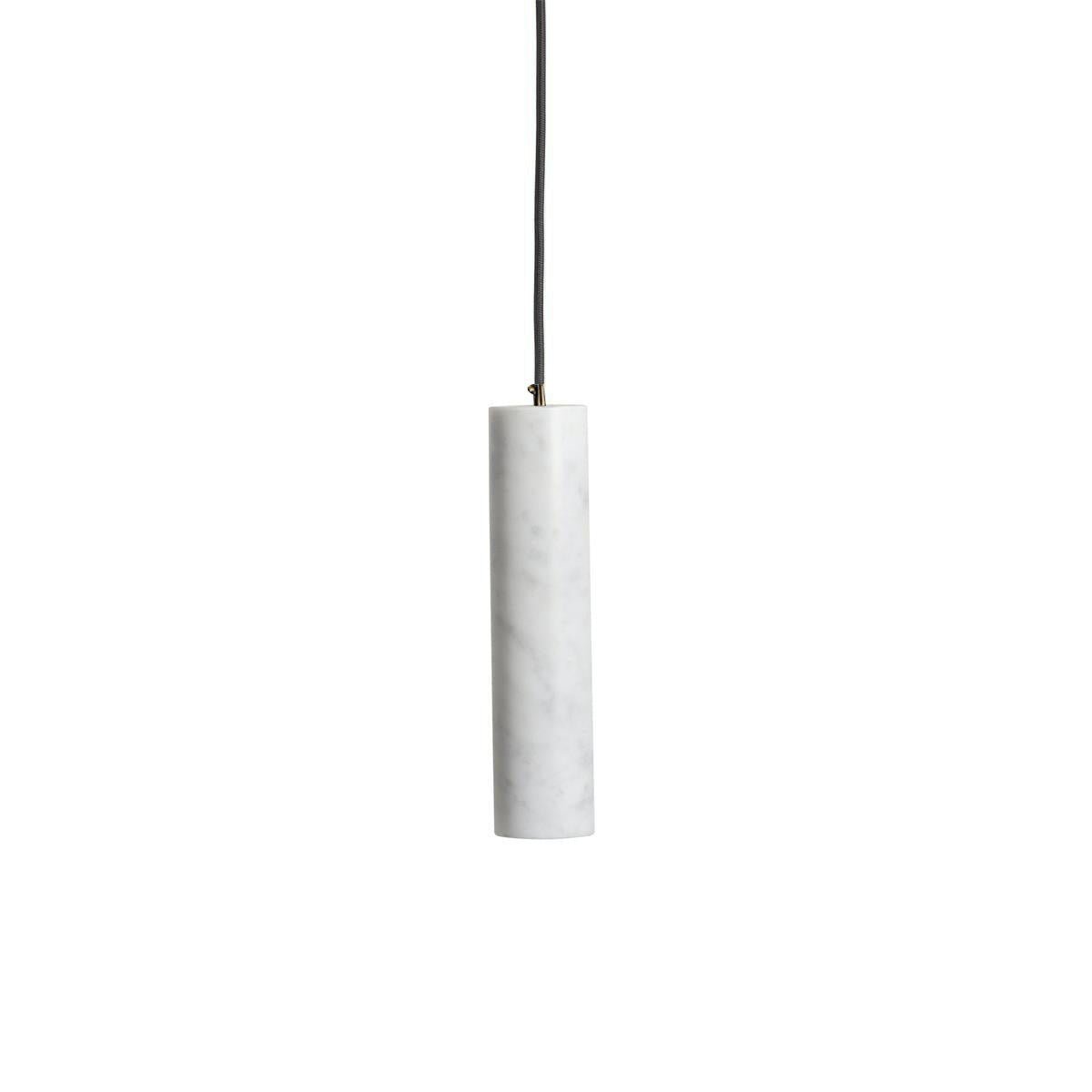 Silo Pendant Light White Alabaster Cylinder Ceiling Lamp