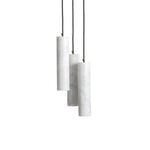 Silo Pendant Light White Alabaster Cylinder Ceiling Lamp