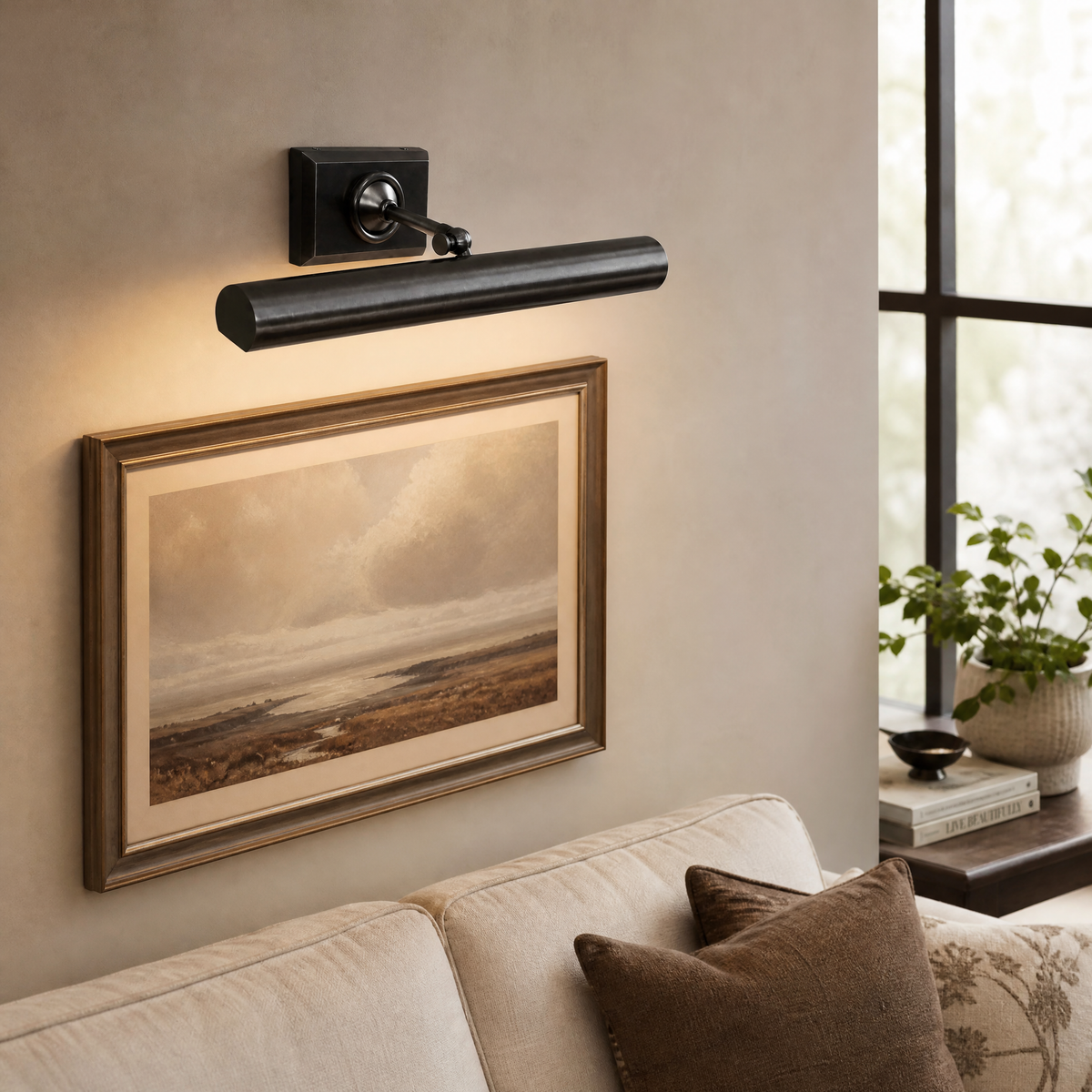 Single Bar Vanity Light 18 Inch - Black