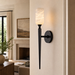 Single-head Cloud Stone Wall Lamp - Black Single Package