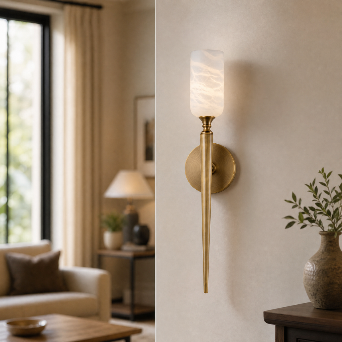 Single-head Cloud Stone Wall Lamp - Copper Single Wrapped