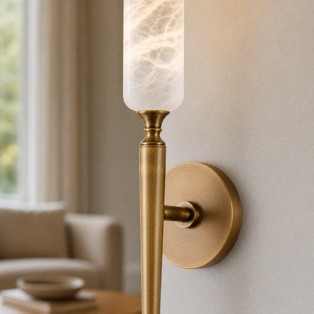 Single-head Cloud Stone Wall Lamp - Copper Single Wrapped