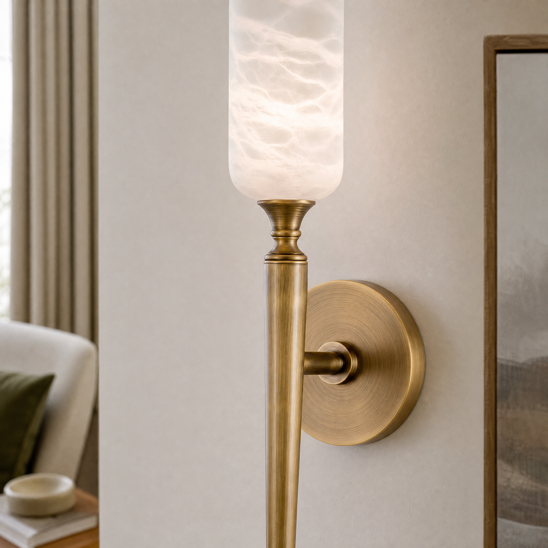 Single-head Cloud Stone Wall Lamp - Copper Single Wrapped