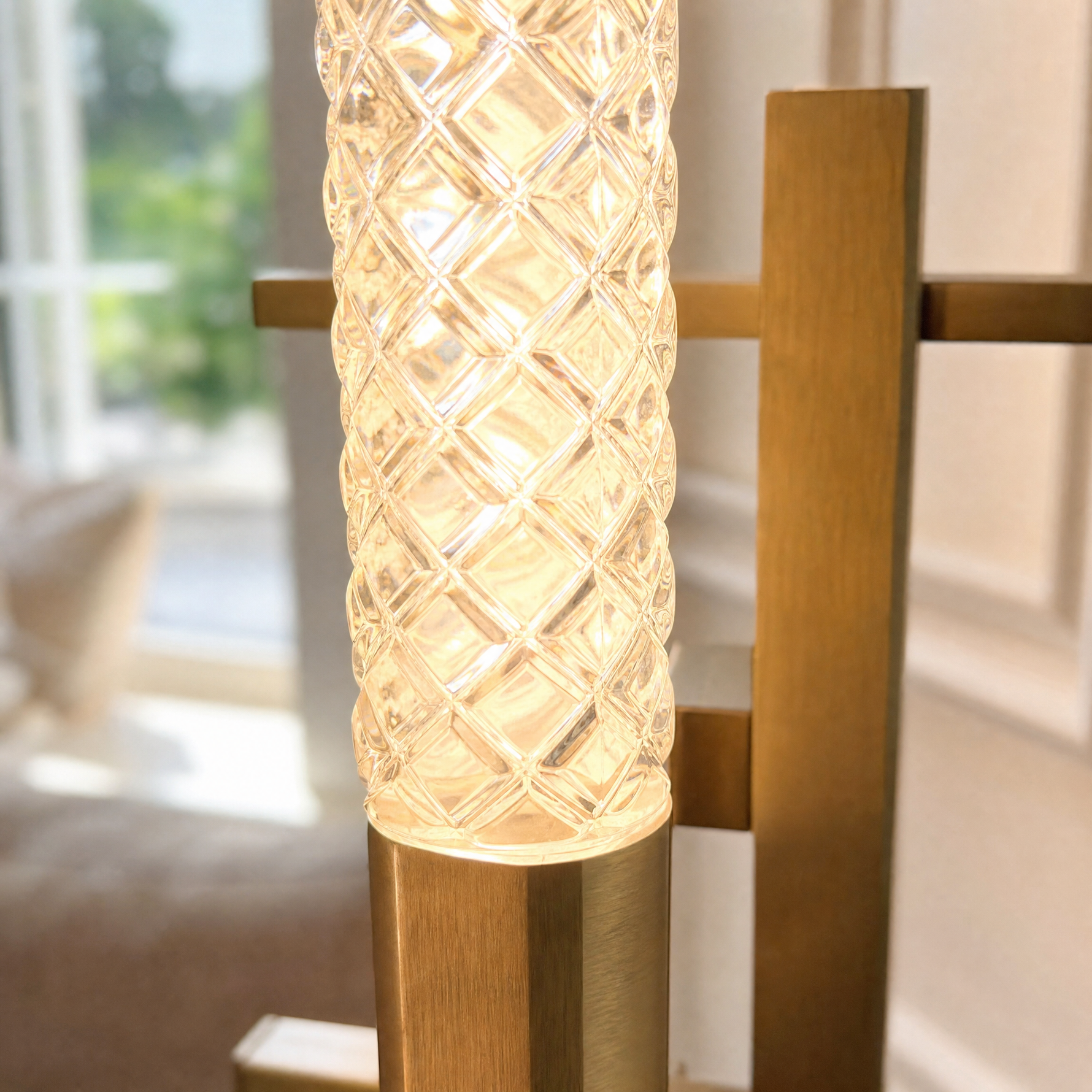 Siro Crystal Glass Table Lamp 12"