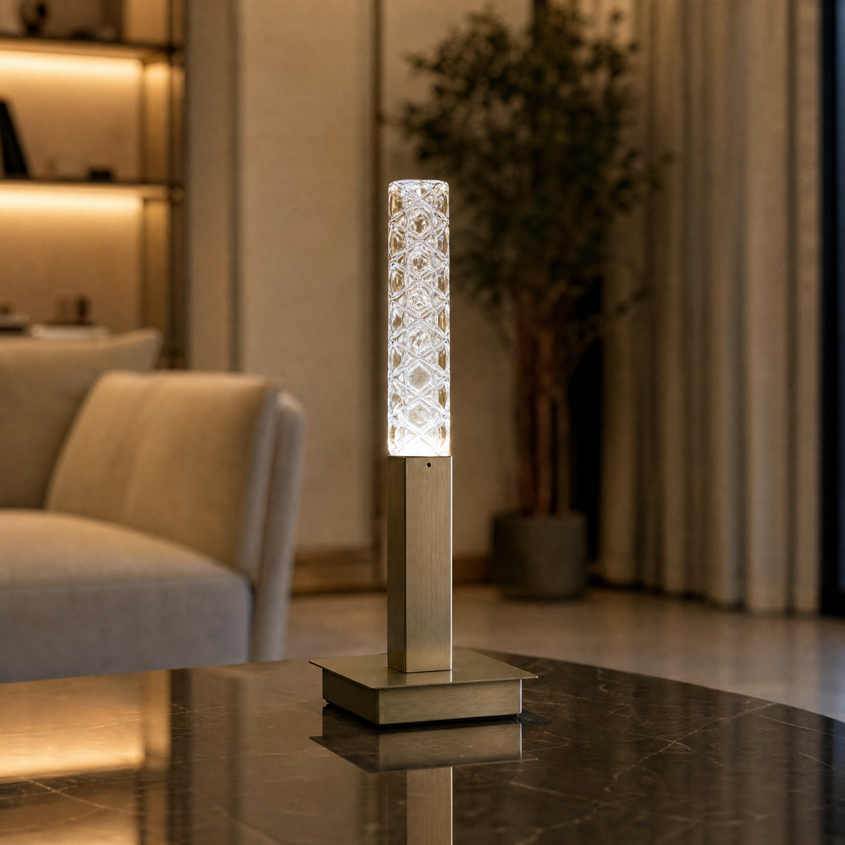 Siro Crystal Glass Table Lamp 4.7"