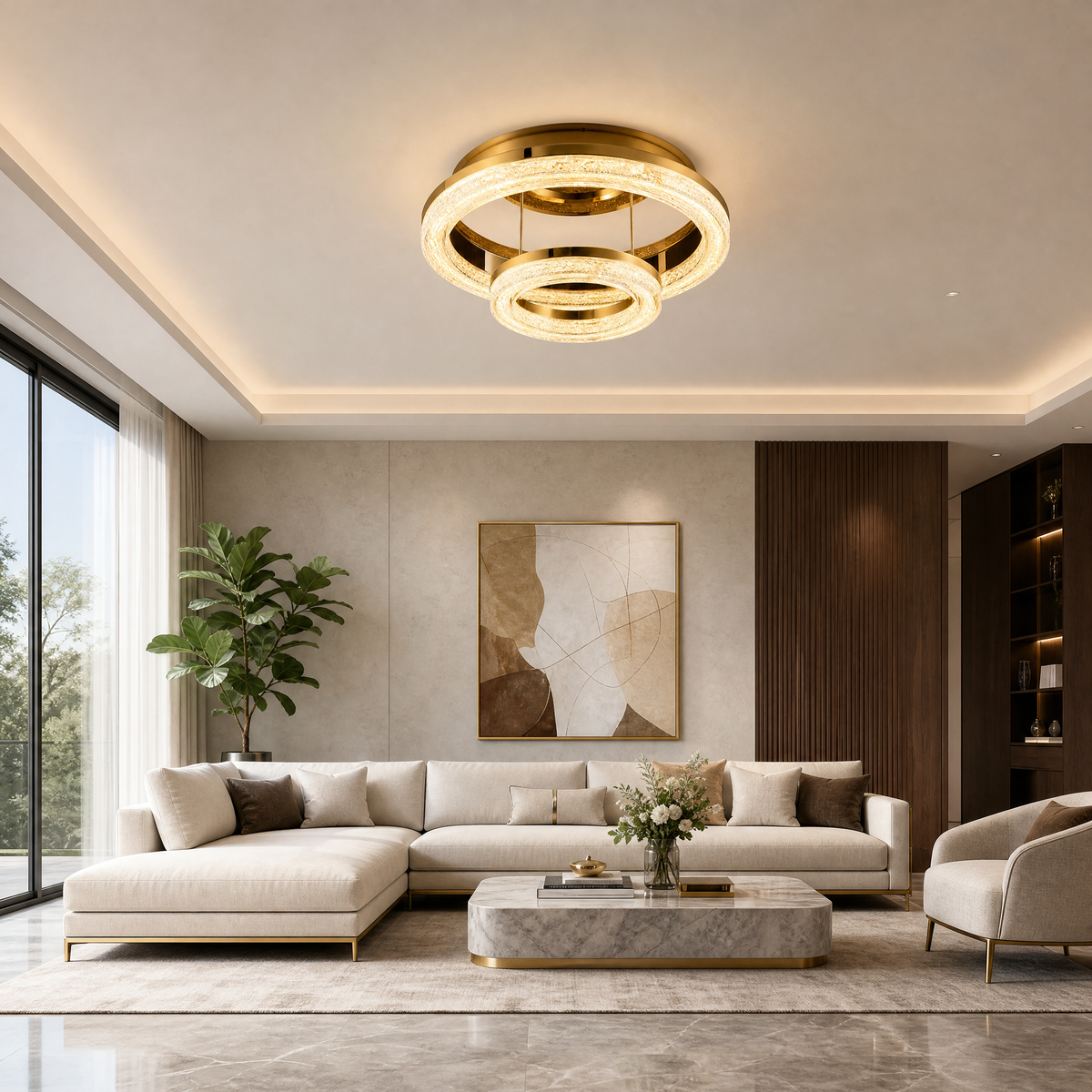 Sky Garden Modern Crystal Flush Mount Ceiling Light