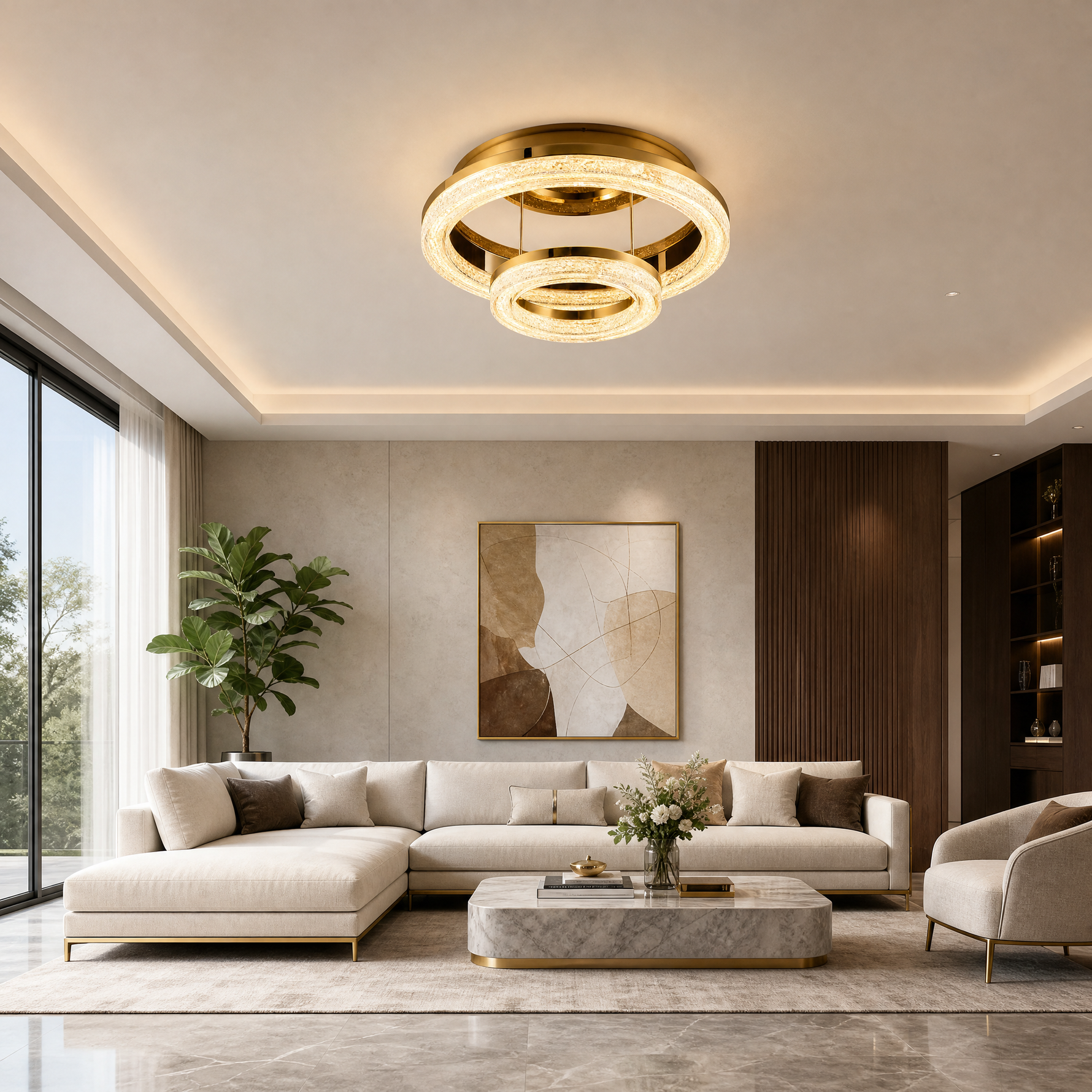 Sky Garden Modern Crystal Flush Mount Ceiling Light