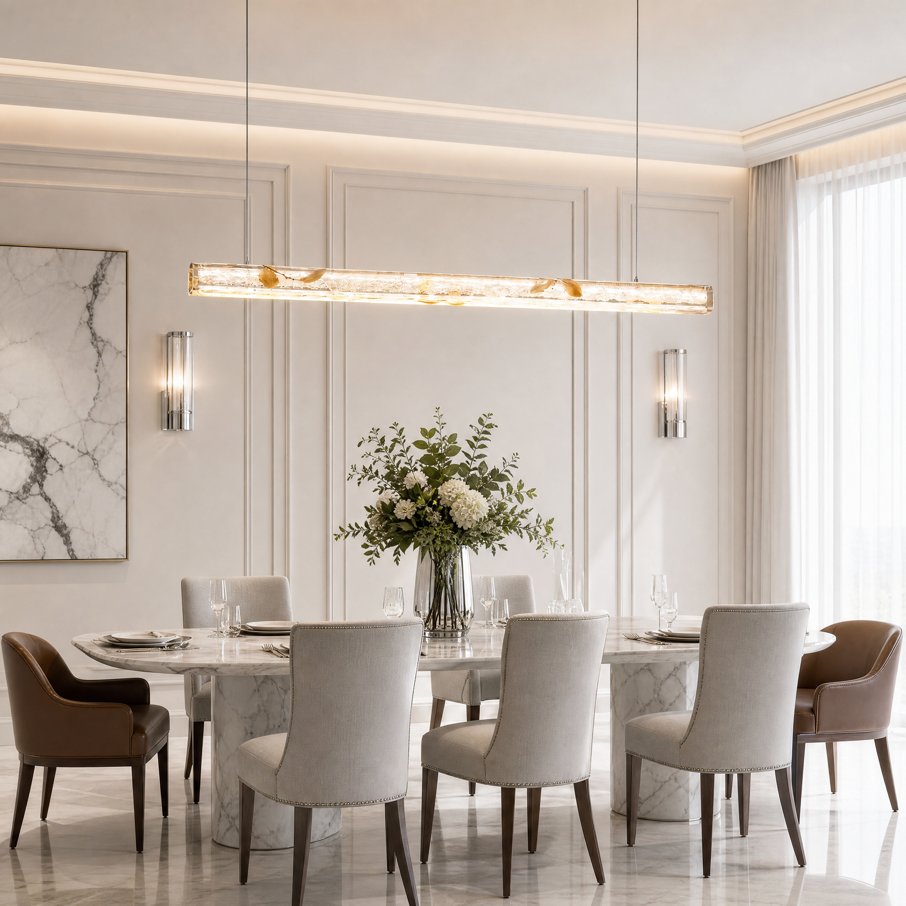 Sky Garden Modern Linear Dining Pendant Light
