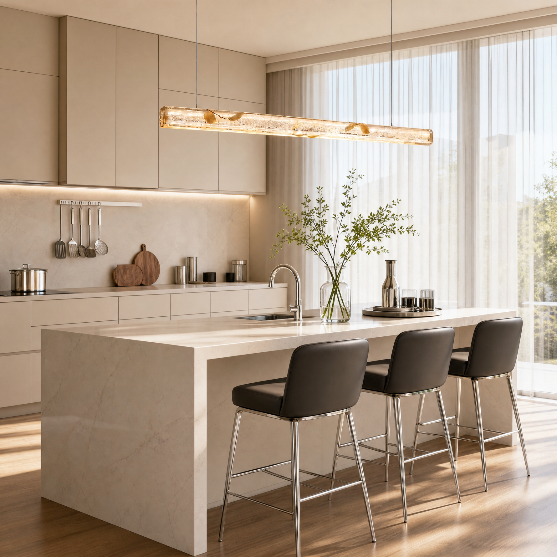 Sky Garden Modern Linear Dining Pendant Light