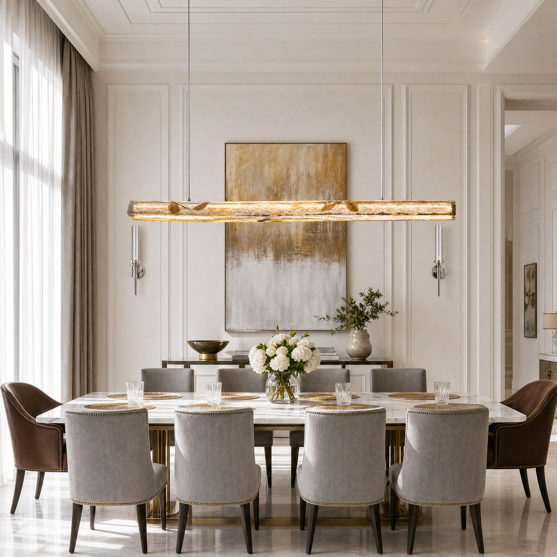 Sky Garden Modern Linear Dining Pendant Light