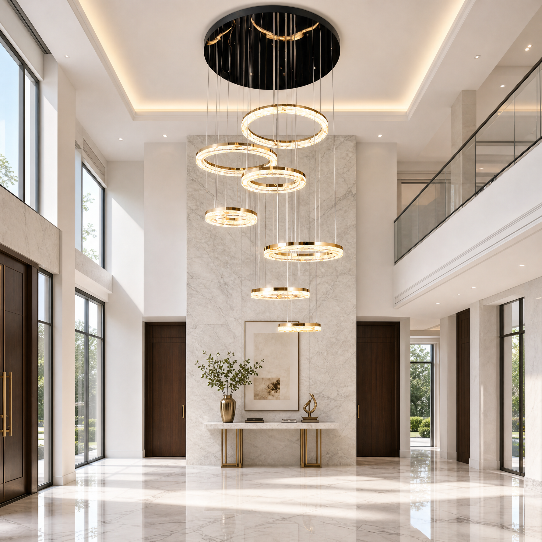Sky Garden Modern Sculptural Ring Chandelier