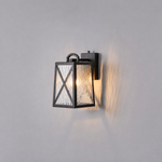 Small Farmhouse Matte Black Iron Outdoor Wall Lantern
