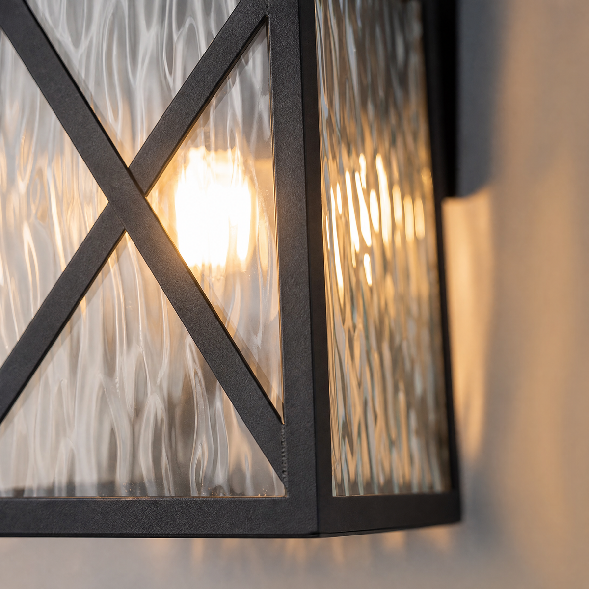 Small Farmhouse Matte Black Iron Outdoor Wall Lantern