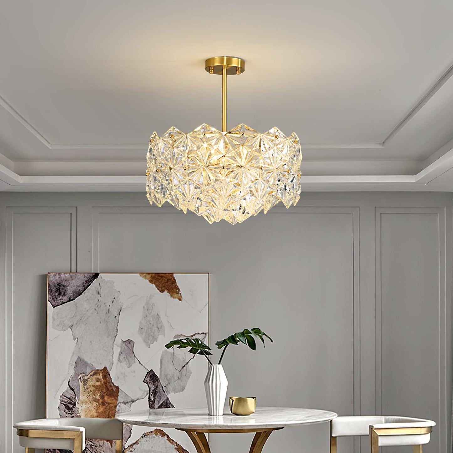 Snowflake Glass Chandelier - YIOSI