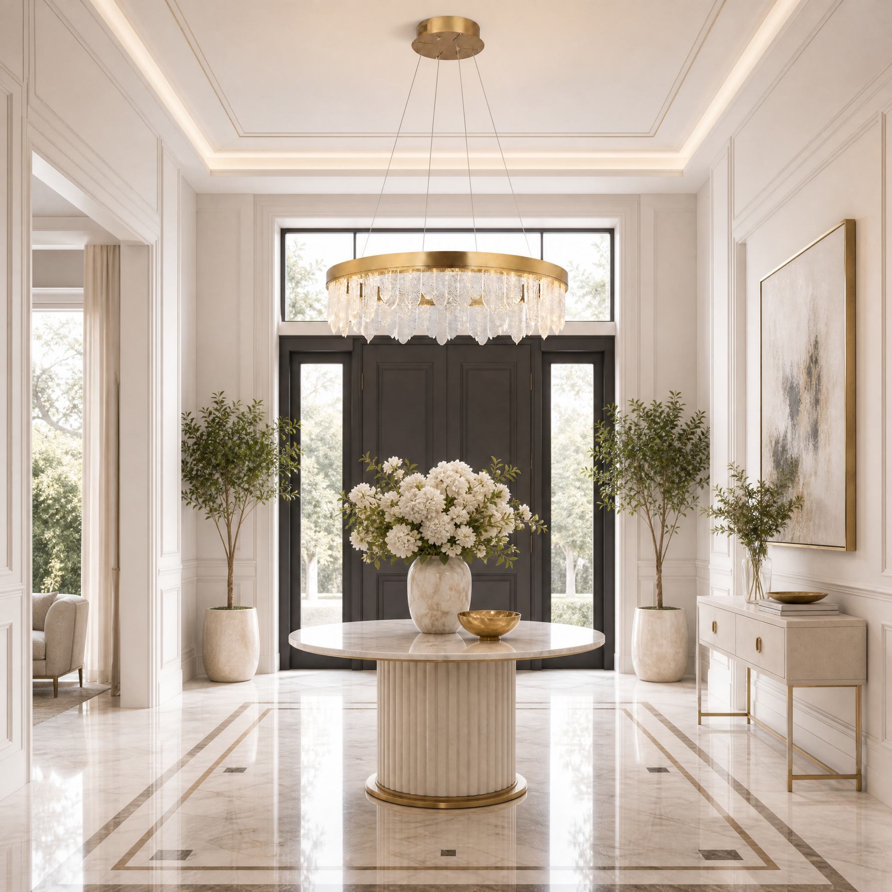 Soffione Glass Chandelier