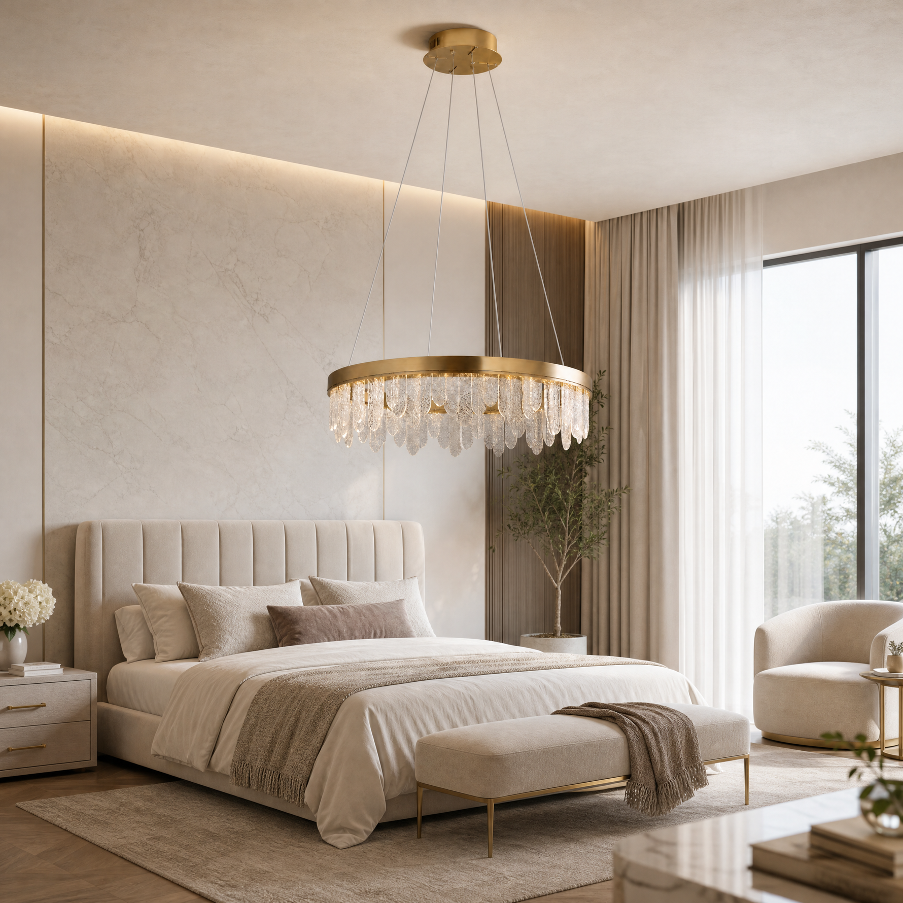 Soffione Glass Chandelier
