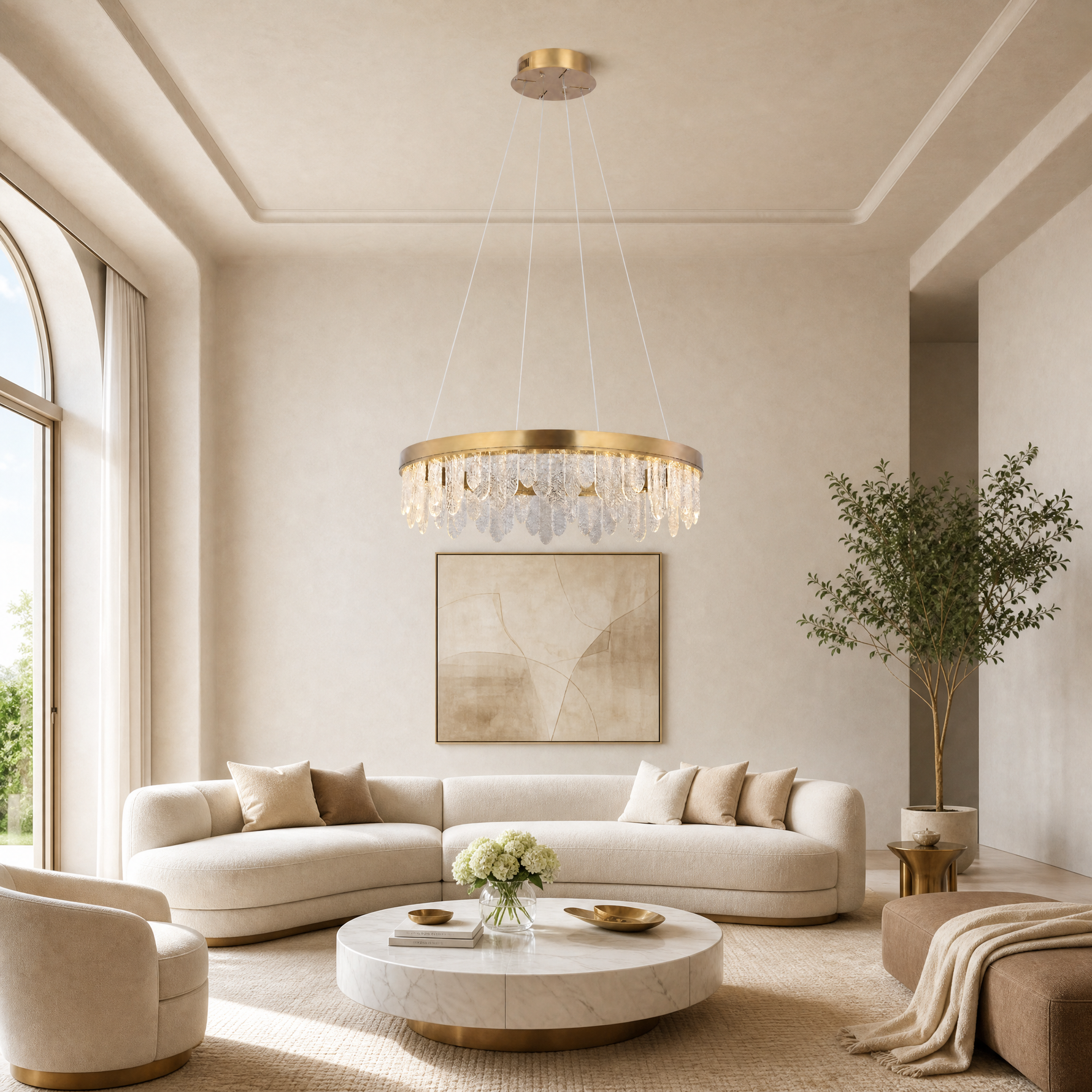 Soffione Glass Chandelier