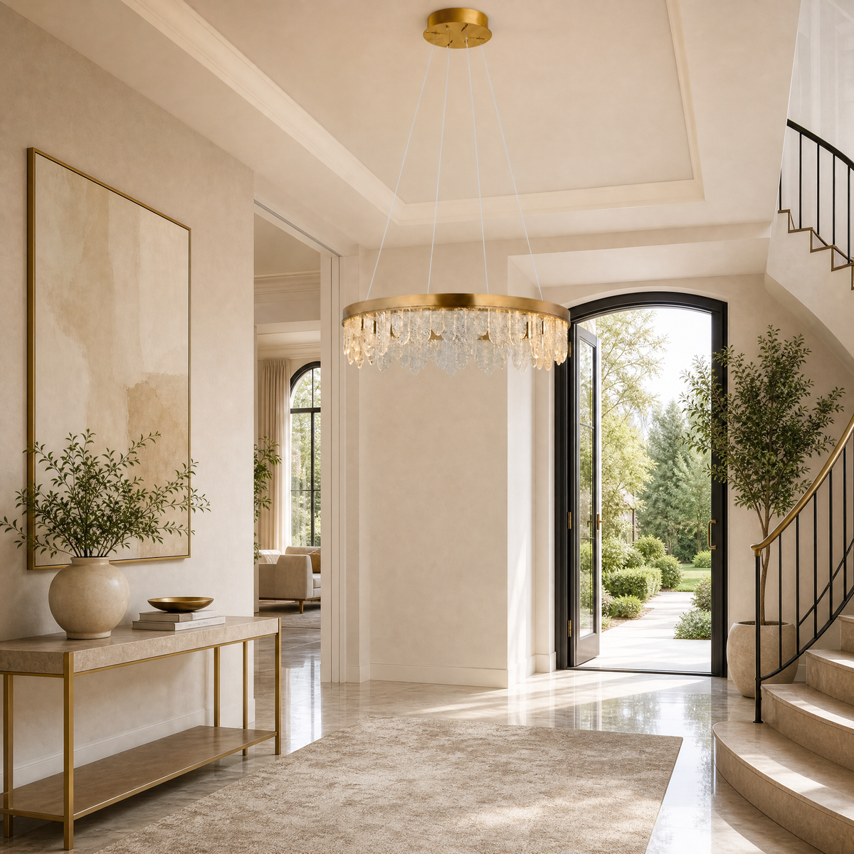 Soffione Glass Chandelier