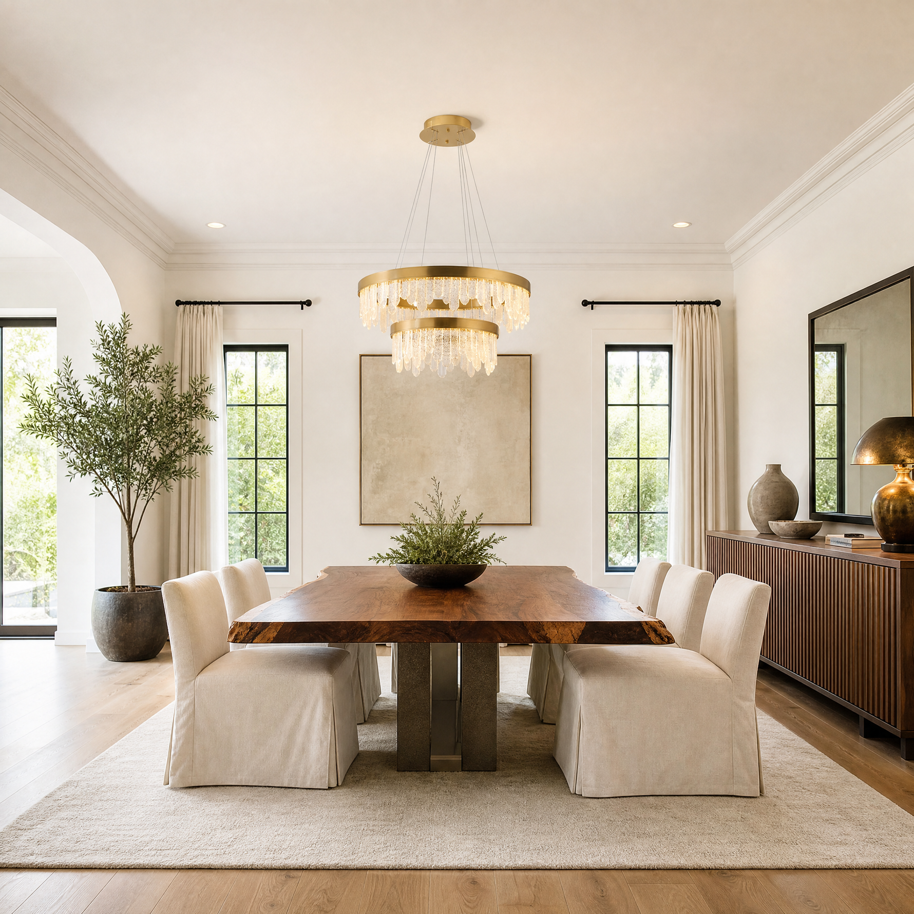 Soffione Glass Duo Chandelier