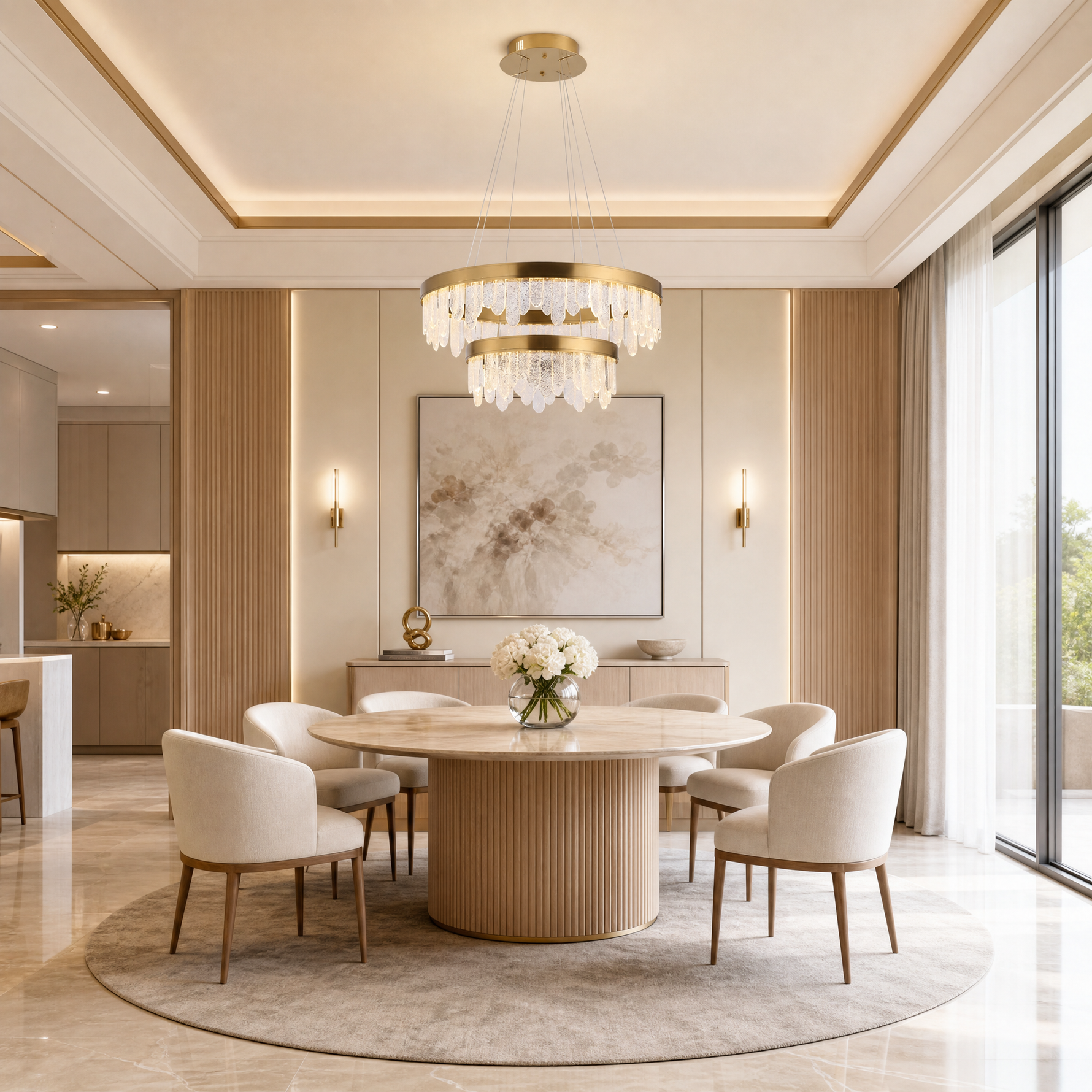 Soffione Glass Duo Chandelier