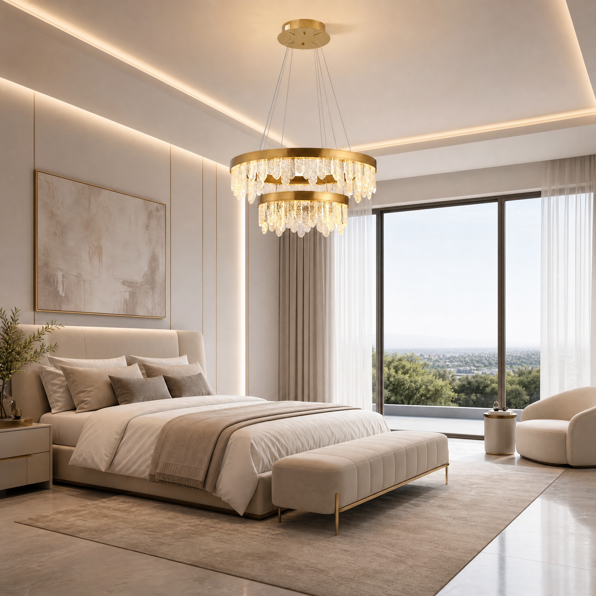 Soffione Glass Duo Chandelier