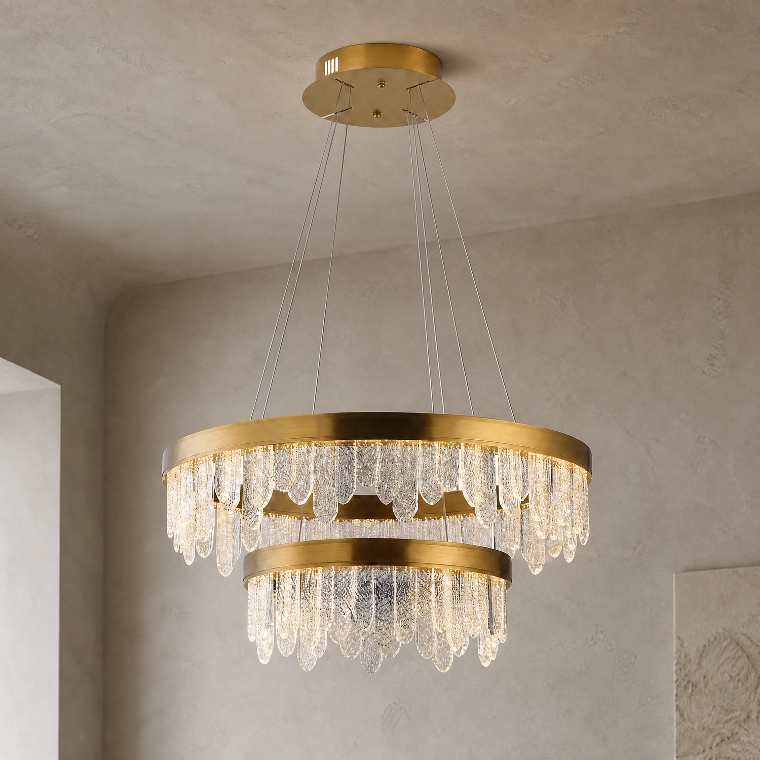 Soffione Glass Duo Chandelier