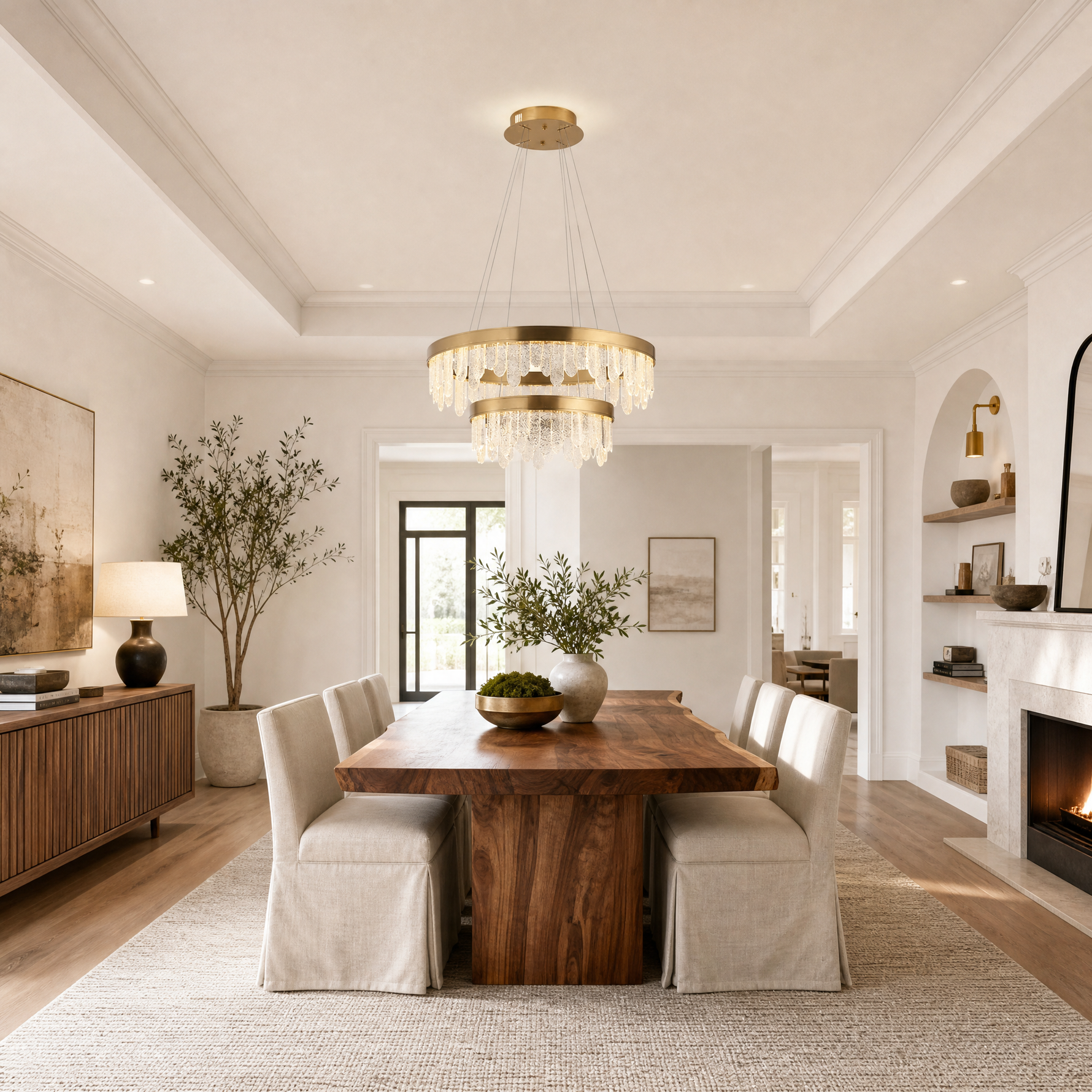 Soffione Glass Duo Chandelier