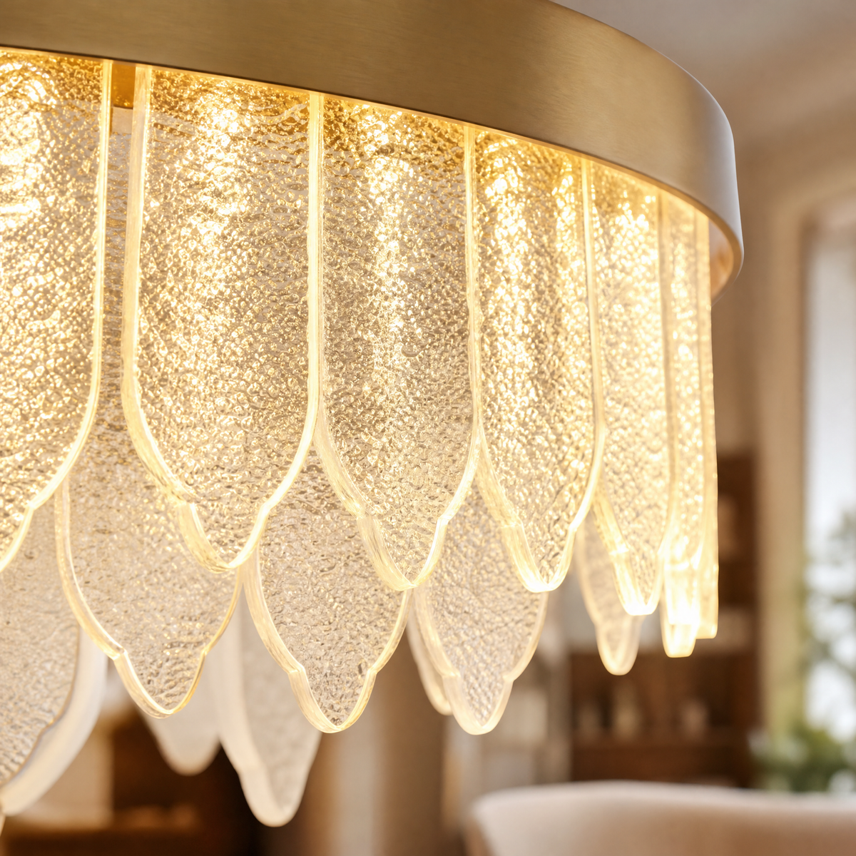 Soffione Glass Linear Chandelier