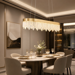 Soffione Glass Linear Chandelier