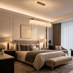 Soffione Glass Linear Chandelier