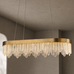 Soffione Glass Linear Chandelier