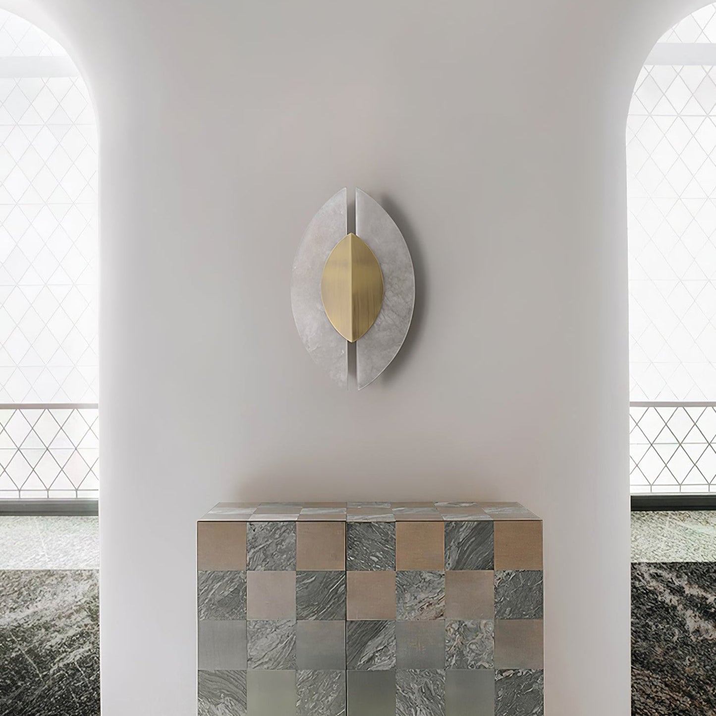 Solari Alabaster Leaf Sconce - YIOSI
