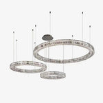 Spiridon Crystal Chandelier with Integrated LED – Silver Finish