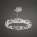 Spiridon Crystal Chandelier with Integrated LED – Silver Finish