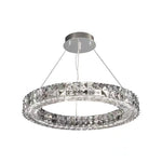Spiridon Crystal Chandelier with Integrated LED – Silver Finish