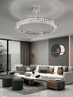 Spiridon Crystal Chandelier with Integrated LED – Silver Finish