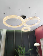 Spiridon Crystal Chandelier with Integrated LED – Silver Finish