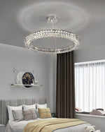 Spiridon Crystal Chandelier with Integrated LED – Silver Finish