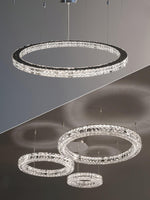 Spiridon Crystal Chandelier with Integrated LED – Silver Finish