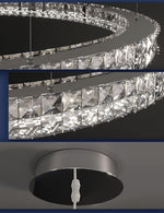 Spiridon Crystal Chandelier with Integrated LED – Silver Finish