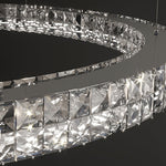 Spiridon Crystal Chandelier with Integrated LED – Silver Finish