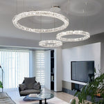 Spiridon Crystal Chandelier with Integrated LED – Silver Finish
